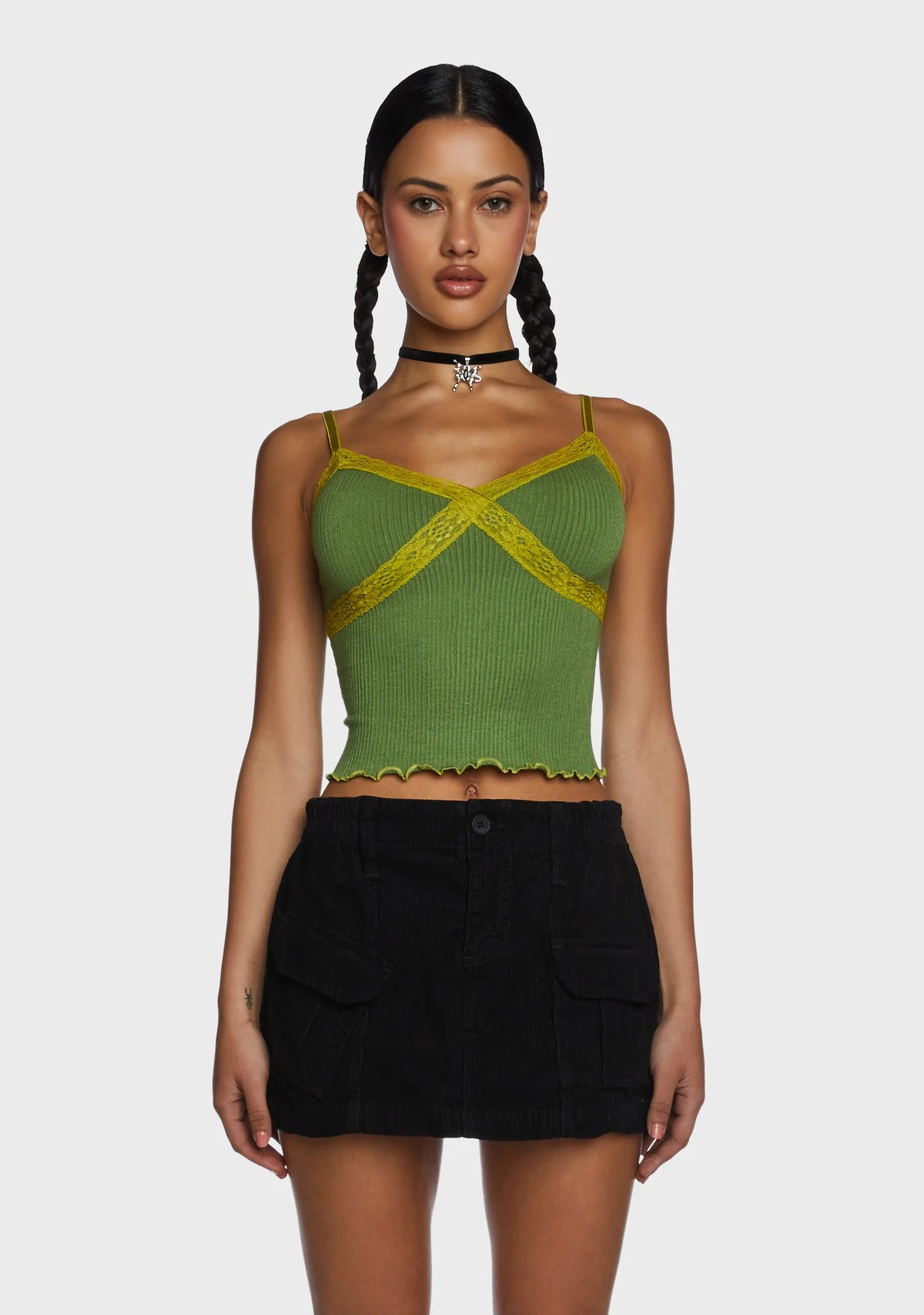 Contrast Lace Cami Top