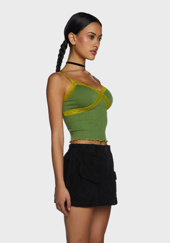 Contrast Lace Cami Top