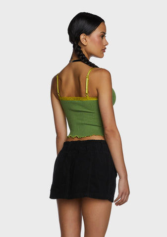 Contrast Lace Cami Top