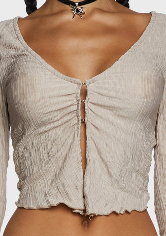 Shea Textured Split Top