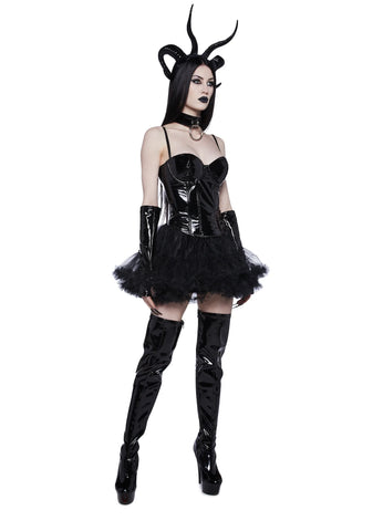 Bold At Night PVC Corset - Black