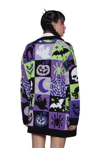 Spooked Straight Oversized Cardigan