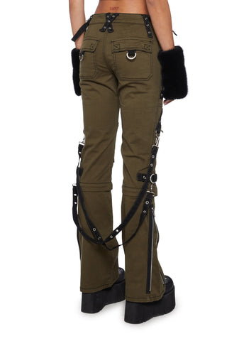 Zip To Zip Pants-Green