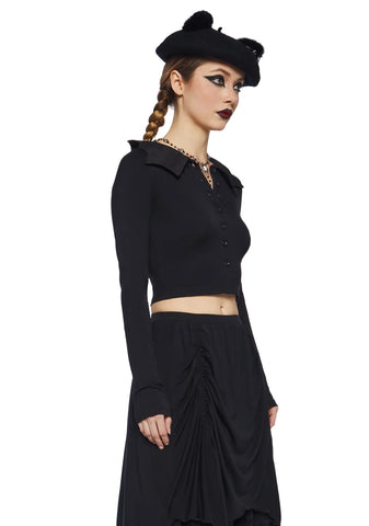 Just Wing It Collared Top