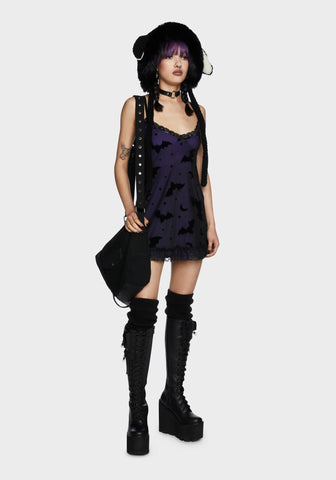 Bat Vibes Only Mini Dress