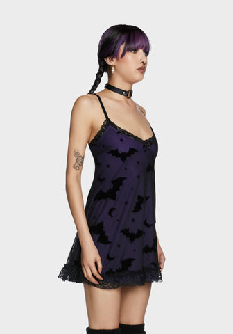 Bat Vibes Only Mini Dress