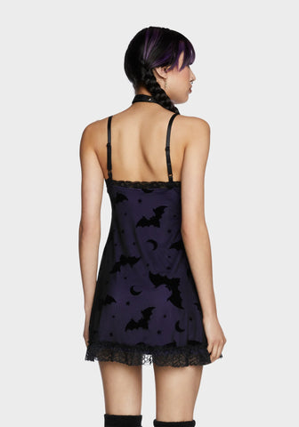 Bat Vibes Only Mini Dress