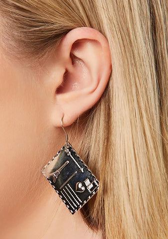 Stamp Of Approval Drop Earrings