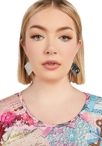Stamp Of Approval Drop Earrings
