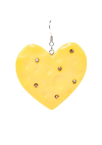 Cheese Lover Heart Earrings