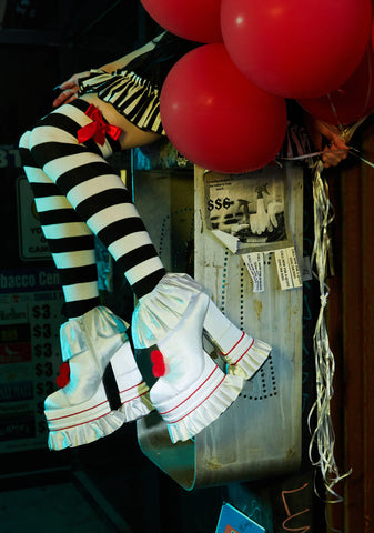 Killer Clown Platform Booties