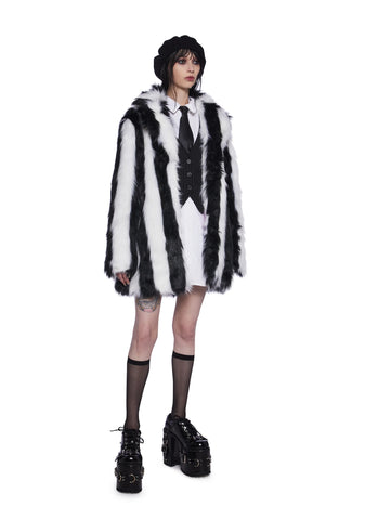 Wreaking Havoc Faux Fur Coat