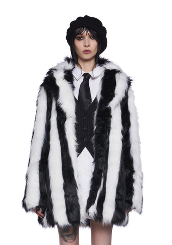 Wreaking Havoc Faux Fur Coat