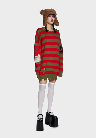 Total Slasher Oversized Sweater Dress