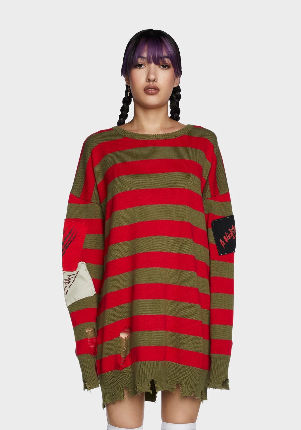 Total Slasher Oversized Sweater Dress