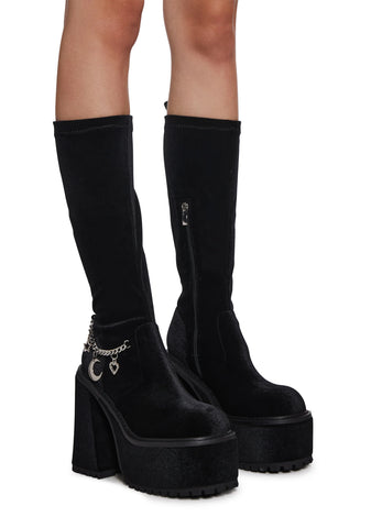 Count Your Hexes Velvet Boots