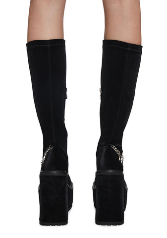 Count Your Hexes Velvet Boots