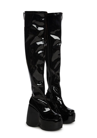 Stazie Platform Boots - Black