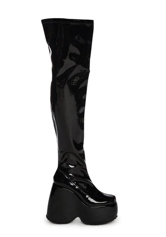Stazie Platform Boots - Black