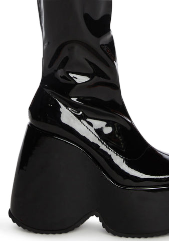 Stazie Platform Boots - Black