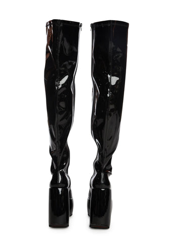 Stazie Platform Boots - Black