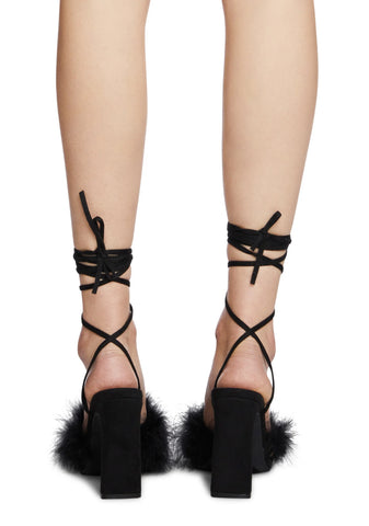 Rebecca Faux Fur Heels