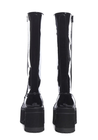 Patent Ranger-302 Knee High Boots