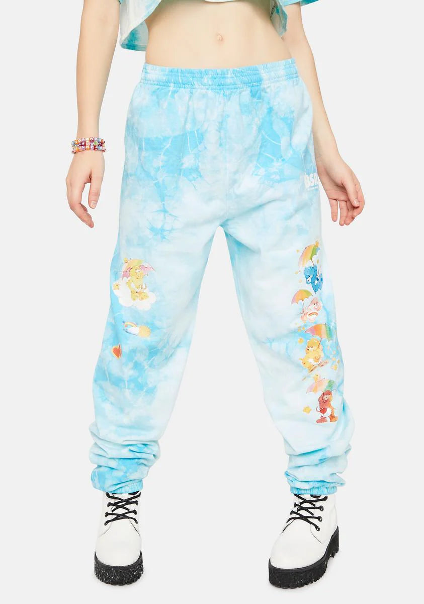 Raining Care Bears Tie Dye Sweatpants