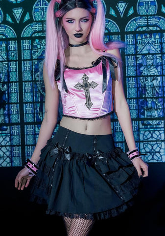 Savage Thoughts Tiered Lace Skirt