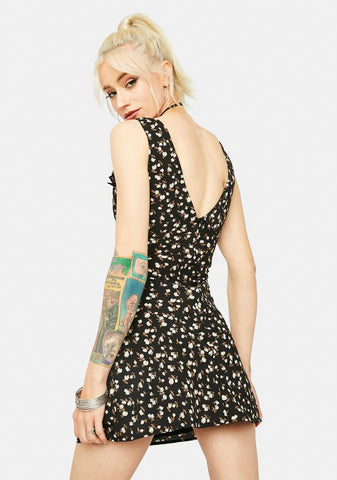 Night Meeting at Dawn Floral Mini Dress