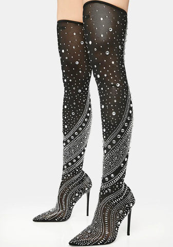 Roxy Thigh High Stiletto Boots