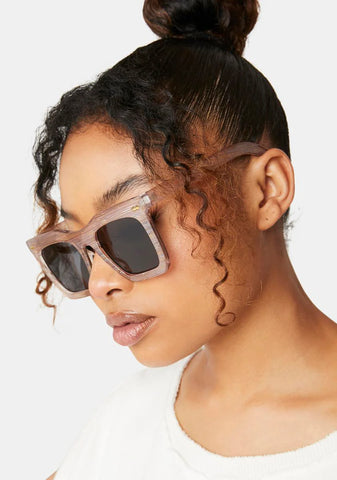 White Gold Oversized Sunglasses
