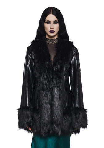 Your Darkest Hour Vegan Leather Coat