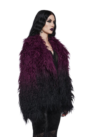 I'd Die Again Ombre Jacket- Purple