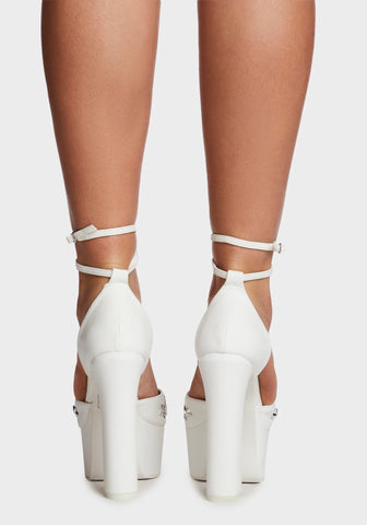 Wide Fit Starry Platform Heels