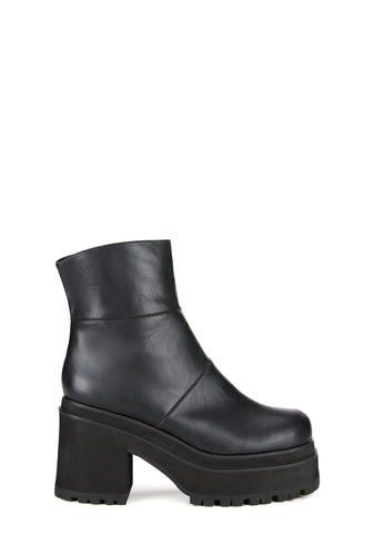 No Excuses Platform Ankle Boots