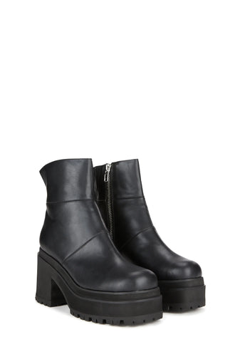 No Excuses Platform Ankle Boots