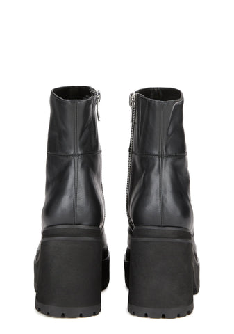 No Excuses Platform Ankle Boots