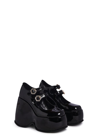 Telly Wedge Heels - Black