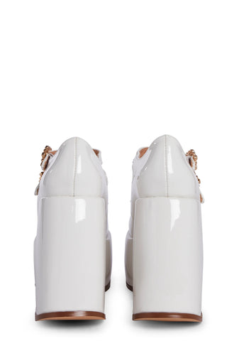 Telly Wedge Heels - White