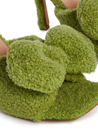 Kristoff Fluffy Heels- Green