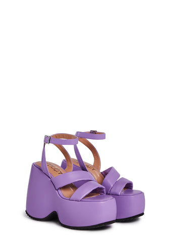 Valentin Platform Wedges - Purple