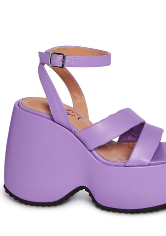 Valentin Platform Wedges - Purple