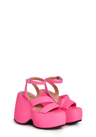 Valentin Platform Wedges - Pink