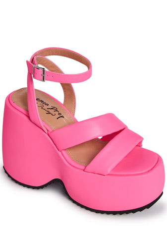 Valentin Platform Wedges - Pink