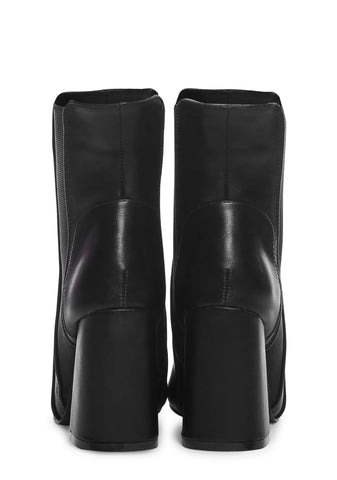 Backbone Heeled Booties