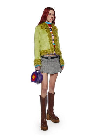 Clover Real Intentions Vegan Suede Jacket