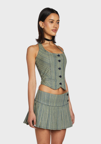 Sliding Doors Pinstripe Vest