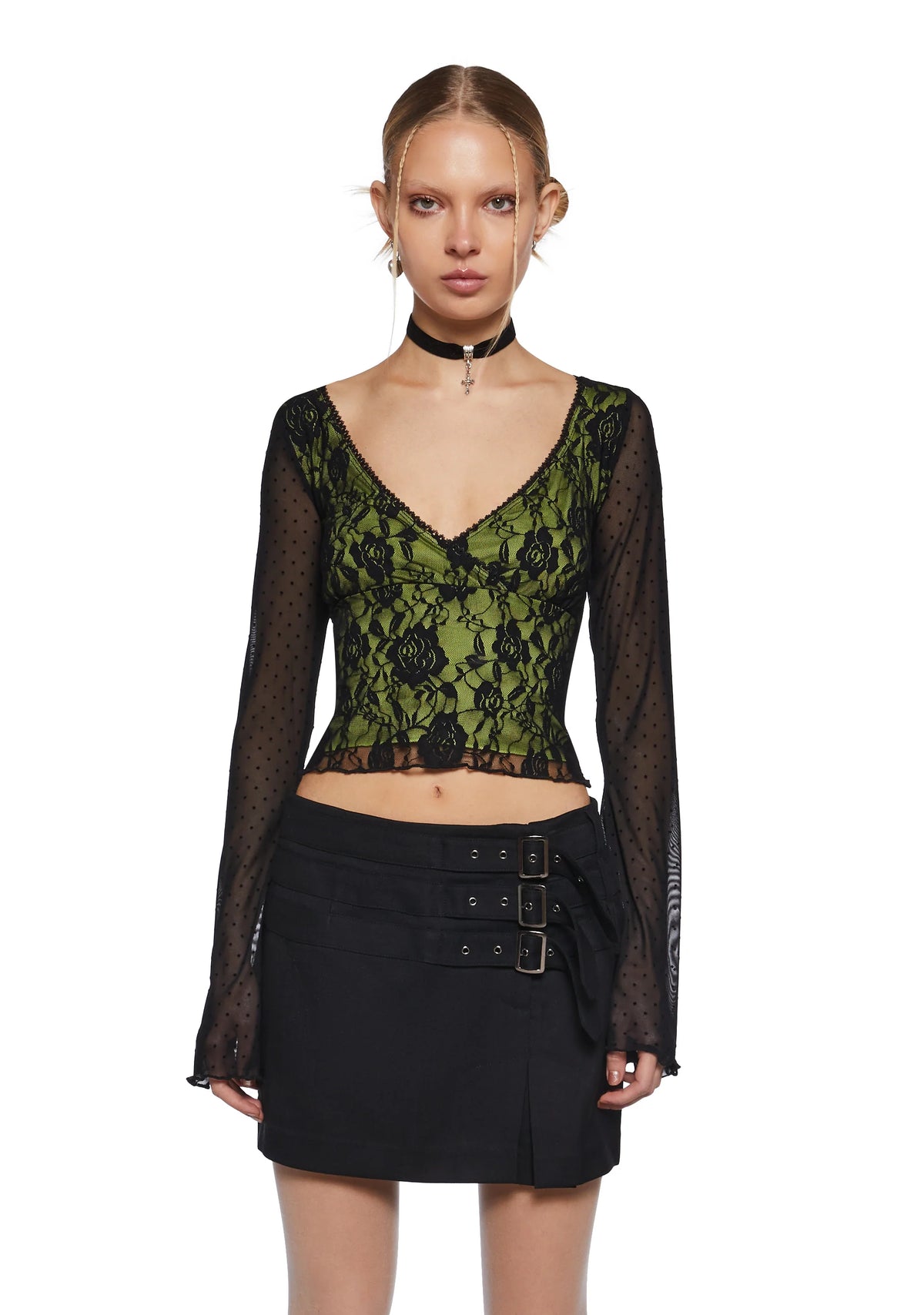 Off The Path Long Sleeve Crop Top