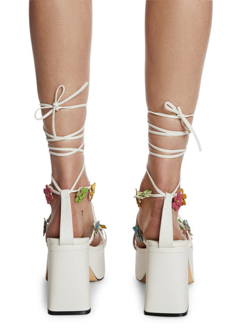 Avril Flower Platform Heels